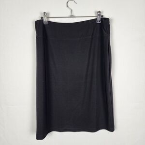 Frank Lyman Women's Size 12 Pencil Skirt Knee Length Black Slinky Basic Classic